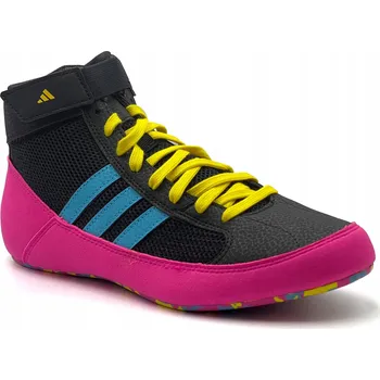 Dívčí tenisky ZÁPASNICKÉ BOTY ADIDAS HAVOC DĚTSKÉ LEHKÉ ČERNÉ BOXERSKÉ BOTY 33 1/2