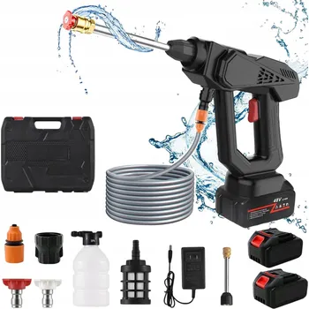 Vysokotlaký čistič MYJKA CIŚNIENIOWA BEZDRÁTOVÁ PŘENOSNÁ VYSOKOTLAKÁ MYČKA ČERNÁ