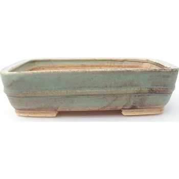 Květináč Keramická bonsai miska 17,5 x 14 x 4,5 cm zelená 1397-M24-5261