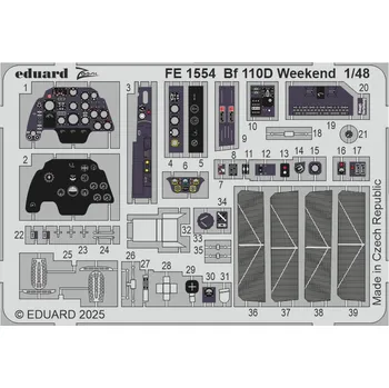 Plastikový model Eduard 1/48 Bf 110D Weekend (EDUARD)