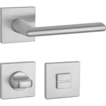 Dveřní kování AT - PRIMULA - HR 7S rozety WC, klika/klika OCS - Chrom broušený