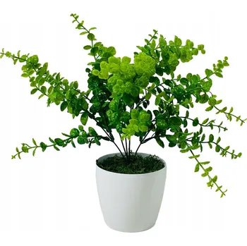 umělá květina UMĚLÝ EUKALYPTUS V KVĚTINÁČI KVĚTINY DO KVĚTINÁČE DO KANCELÁŘE LISTY 40