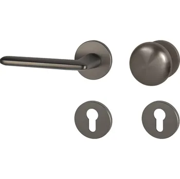 Dveřní kování MPK - ELIPTICA - R S6 rozety PZ, koule/klika levá T - Titan