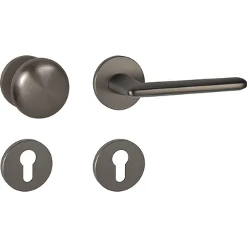 Dveřní kování MPK - ELIPTICA - R S6 rozety PZ, koule/klika pravá T - Titan