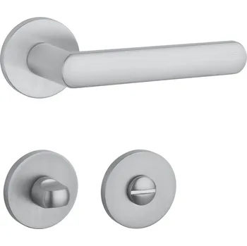 Dveřní kování AT - FRAGOLA - R 7S klika/klika, rozety WC OCS - Chrom broušený