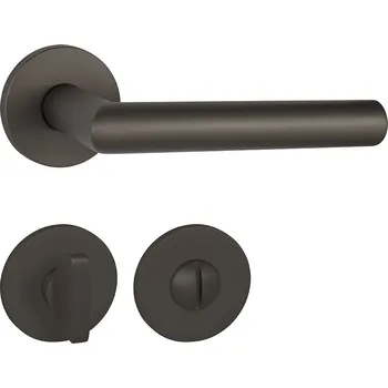 Dveřní kování TI - FAVORIT - R 2002 5S klika/klika, rozety WC T - Titan (141)