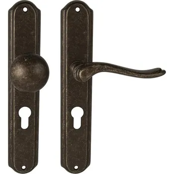 MPK - ROMEO - SO PZ otvor pro vložku, 90 mm, koule/klika pravá OBA - Antik bronz