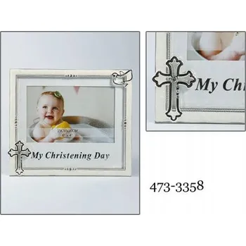 Obraz Rámeček dárek ke křtinám - béžová, kříž 473-3358