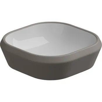 Umyvadlo na desku Cruise, keramické, dvoubarevné, 45x45 cm, CRLAVQU45BI000030