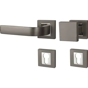 Dveřní kování MPK - CYNTHIA - HR rozety PZ, madlo/klika levá T/OC - Titan / chrom lesklý