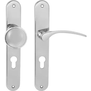 MPK - LAURA PZ otvor pro vložku, 90 mm, koule/klika pravá OC - Chrom lesklý