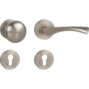 MPK - SPIRIT - R rozety PZ, koule/klika pravá NP - Nikl perla