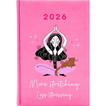 Kalendář Knižkový kalendář 2026 A5 Cute Cups růžový