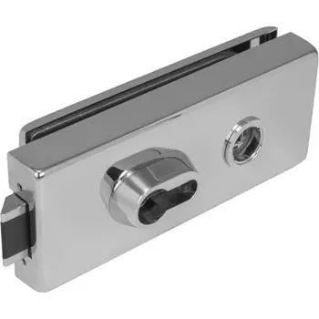 Dveřní kování TI - Zámek na skleněné dveře kování na sklo PZ otvor 4015 OC - ​​Chrom lesklý (03)