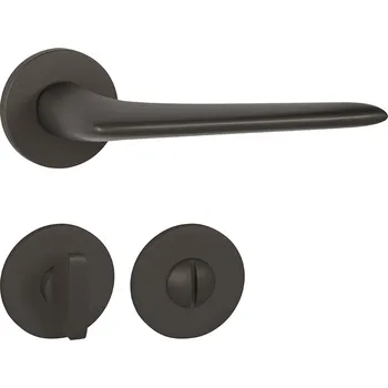 Dveřní kování TI - OPTIMAL - R 4164 5S klika/klika, rozety WC T - Titan (141)