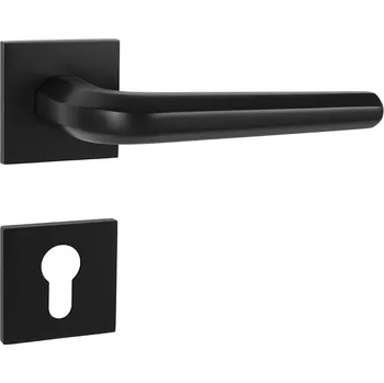 Dveřní kování TI - OKTAGON - HR 4160Q 5S rozety PZ, klika/klika BS - Černá matná (153)