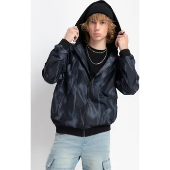 Reporter Young | Chlapecká modrá přechodná bunda s kapucí a flísovou podšívkou - Barva MODRÁ, Velikost 158 251-0884B-05-900-1