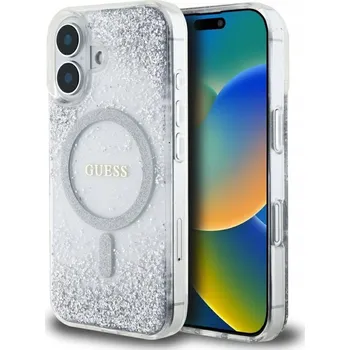 Pouzdro na mobilní telefon Guess Zadní Kryt pro Apple iPhone 16 stříbrný