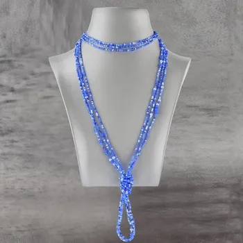 Náhrdelník Náhrdelník rokajl modrý dlouhý s uzlem | P665167