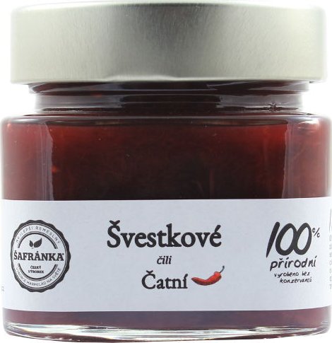Švestkové čili čatní 270 g - Marmelády Šafránka s.r.o.