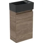 Ideal Standard Eurovit+ Skříňka s umývátkem, 55x35x20 cm, 1 dvířka, ořech/hedvábná černá