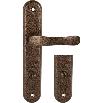 Dveřní kování KE - MICHAELA klika/klika, WC klíč, 90 mm AH - Antik hnědá