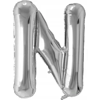 Balónek Fóliový balónek Písmeno "N" stříbrné 101 cm (40")
