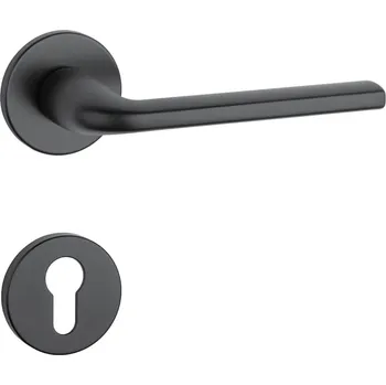 Dveřní kování AT - OLEANDRO - R 7S klika/klika, rozety PZ BS - Černá matná