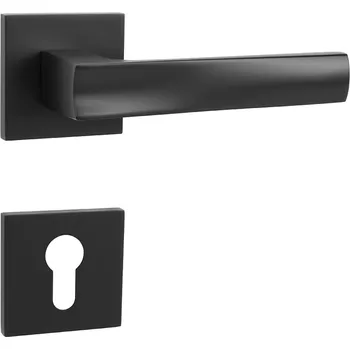 Dveřní kování MPK - HOLLY - HR SQ6 rozety PZ, klika/klika BS - Černá matná