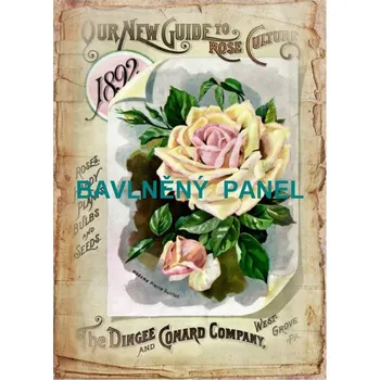 Panel bavlna - KVĚTINY-166-225