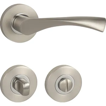 Dveřní kování MPK - SPIRIT - R klika/klika, rozety WC NP/OC - Nikl perla / chrom lesklý