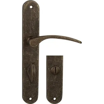 Dveřní kování MPK - LAURA klika/klika, WC klíč, 90 mm OBA - Antik bronz