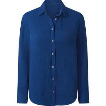 Dámská halenka esmara® Dámská mušelínová blůza (modrá, 42)