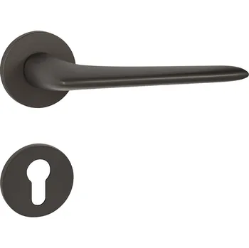 Dveřní kování TI - OPTIMAL - R 4164 5S klika/klika, rozety PZ T - Titan (141)