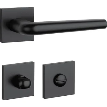 Dveřní kování AT - FUNKIA - HR 7S rozety WC, klika/klika BS - Černá matná