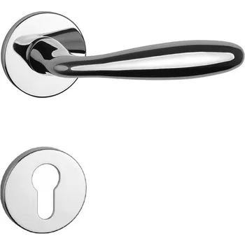 Dveřní kování AT - VERBENA - R 7S klika/klika, rozety PZ OC - Chrom lesklý