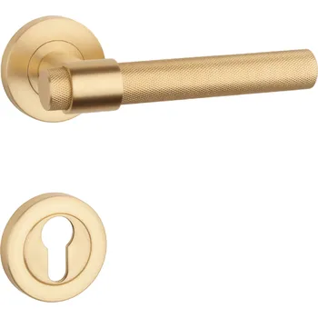 SH - OVAL - R 1743 PRO 8 MM klika/klika, rozety PZ OLS - Mosaz broušená