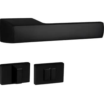 Dveřní kování MPK - ANITA - RT rozety WC, klika/klika BS - Černá matná