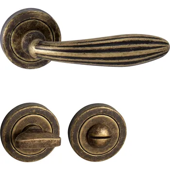 Dveřní kování TI - SOFIA - R 1917 klika/klika, rozety WC OBA - Antik bronz (46)