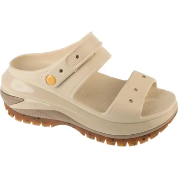 Dámské pantofle Béžové dámské pantofle na platformě Crocs Classic Mega Crush Sandal 207989-214 Velikost: 37/38