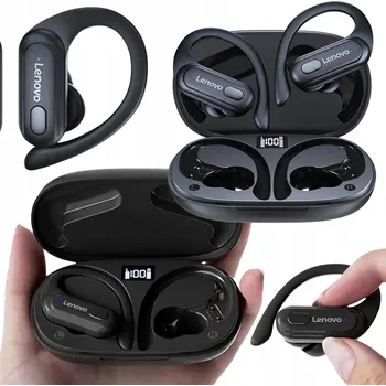 Sluchátka Bezdrátová sluchátka za uši Lenovo XT60 Bluetooth černá