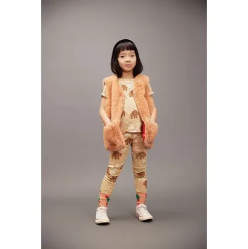 Dívčí oblečení Dětské legíny Mini Rodini Mammoth 25730122 béžová 80X, vel. 92-98