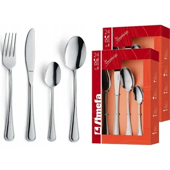 Příbor AMEFA 24 JÍDELNÍ PŘÍBORY NOŽE LŽÍCE 1570 BOLOGNA SADA PRO 6 OSOB KRABIČKA