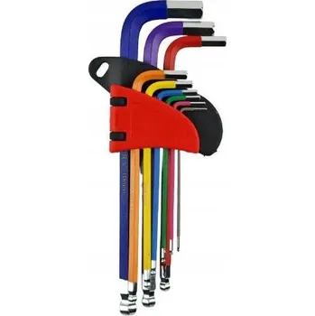 Klíč Klíče imbus SET s kuličkou 1,5 - 10 mm, 9 ks, CrV, barevné, ENPRO