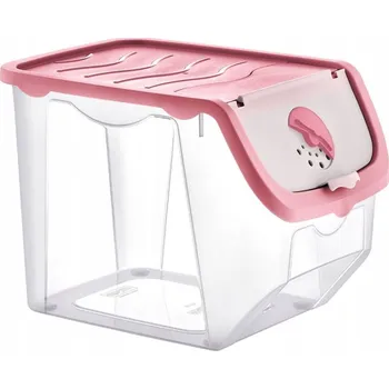 Dóza na potraviny Nádoba na zeleninu a ovoce s víkem, růžová, 12 l