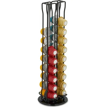 Stojan na kapsle Stojan na kapsle Nespresso pro 40 kapslí, kovový, černý