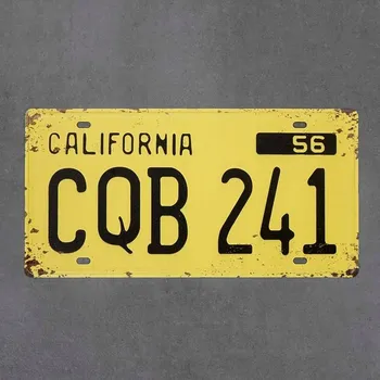 Obraz Plakát Kovová replika SPZ USA Kalifornie (California) 30 x 15 cm