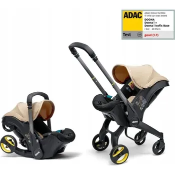 Autosedačka Autosedačka Doona béžová 0-13 kg, instalace proti směru jízdy