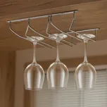 Wireli Třířadý držák sklenic / Lesklý chrom