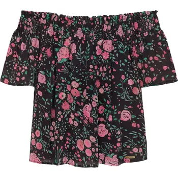 Dámské tričko GAUDI Georgette Floral top S Černá